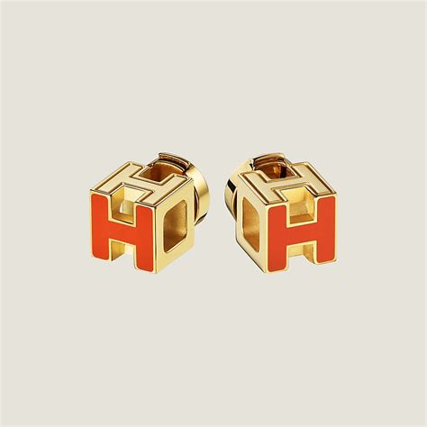 hermes cage h earrings|vintage hermes earrings.